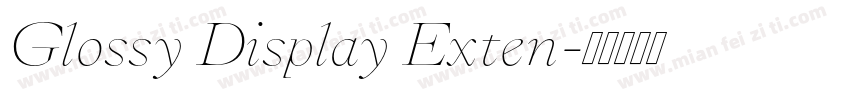 Glossy Display Exten字体转换